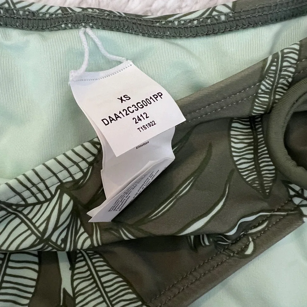 Cupshe Womens Olive Green Tropical‎ Palm Leaf Bikini Set Size XS DAA12C3G001PP